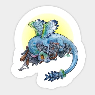 Spoon Hoarding Dragon Sticker